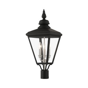 Livex Lighting Adams 3 - Light Post Light in  Black/Brushed Nickel - 1 of 4