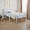 homfan Metal Twin Bed Frame with Headboard and Footboard for Girls and Boys, Twin Size Platform Bed Frame, No Box Spring Needed, White - 3 of 4