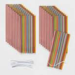 20ct Plastic Multi-Stripe Treat Bags - Spritz™