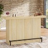 Tribesigns 70.9-Inch Modern 4-Tier Bar Table Home Bar Cabinet with Glass Holder and Black Footrest, Wood - 2 of 4