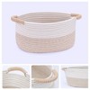 Unique Bargains Woven Handles Shelf Closet Storage Basket - 3 of 4