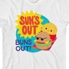 Squishmallows Sun's Out Buns Out Crew Neck Short Sleeve Youth White T-shirt - 2 of 3
