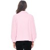 Casual Nights Women's Button Front Jacquard Terry Fleece Sleep Bed Jacket Top with Pockets - 3 of 4