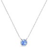 Silver 1/10 Cttw Blue Diamond Suspended Bezel-Set Solitaire Pendant Necklace - 2 of 4