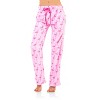 Ashford & Brooks Women's Cotton Top Eye mask & Coral Fleece Pants Pajama Set - Pink - X-Large - 4 of 4