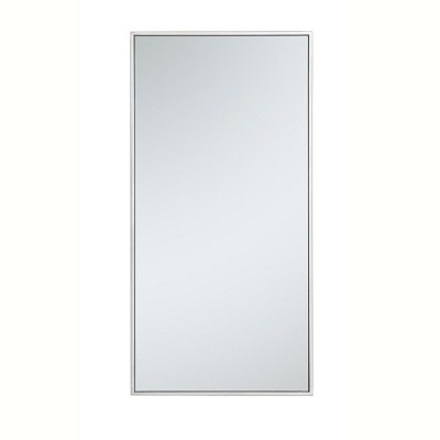 Elegant Lighting Metal frame rectangle mirror 18 inch in silver