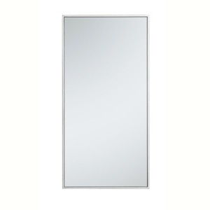 Elegant Lighting Metal frame rectangle mirror 18 inch in silver - 1 of 2