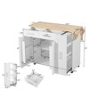 NicBex Mobile Kitchen Island Cart Multifunctional Kitchen Carts on Wheels with Storage with 2 Drawers, 2 Cabinets for Kitchen - 2 of 4