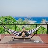 Double Hammock with Stand, Heavy Duty 450lbs Capacity, Portable Brazilian Cotton Hammock for 2 Adults, Indoor/Outdoor, with Carry Bag - 2 of 4