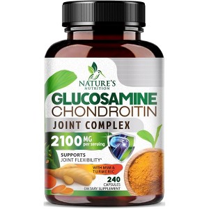 Glucosamine Chondroitin Turmeric MSM Triple Strength Joint Support 2100mg - 240 Capsules - 1 of 4