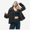 Anna-Kaci Women's Oversized Zip-Up Plush Jacket with Wide Collar and Pockets - 3 of 4