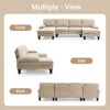Karl Home |111.2  in. W Pillow Top Arm 3-Piece U-shaped Chenille Sectionals in Brown - 3 of 4