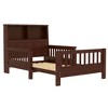 Okak Twin Size Pull-Out Design Bed Frame with Storage Headboard & Safety Rails,Solid Wood Platform Bed for Kids,Teens - 4 of 4
