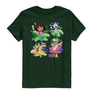 Boys' - Dora the Explorer - Swiper, Isa, And Boots Short Sleeve Graphic T-Shirt - 1 of 3