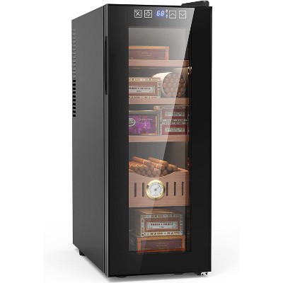 Mojgar Electric Cigar Humidor Cooler,35L 250 Counts, with Spanish Cedar Wood Shelves & Drawer