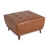 Christopher Knight Home Janelle Contemporary Rubberwood Button Tufted Upholstered Square Ottoman - 4 of 4