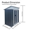Coolbibila-Storage Sheds With Aluminum Alloy Frame And Sliding Door, Storage Sheds Outdoor With The Pent Garden Shed - 4 of 4