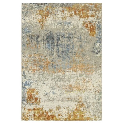 Oriental Weavers Naples 292XI Beige / Orange Indoor /Outdoor Area Rug - 9'10" x 12'10"