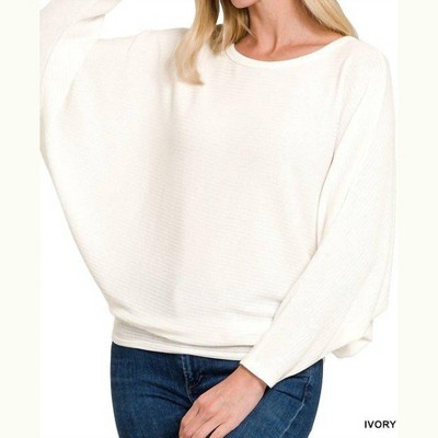 Women's Cala Drop Shoulder Sweater - ZENANA