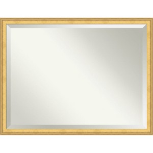 Amanti Art Owen Gold Beveled Wood Framed Bathroom Vanity Wall Mirror - 1 of 4