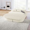Kumasinova 75" Foldable Sofa Bed,Convertible Sleeper Chenille Floor Sofa with Blanket,4 Pillows,Folding Lounge Couch for Living Room,Bedroom - 2 of 4