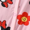 Disney Mickey and Friends Bamboo Baby Girl Minnie Mouse Floral Print Jumpsuit Romper - 3 of 4
