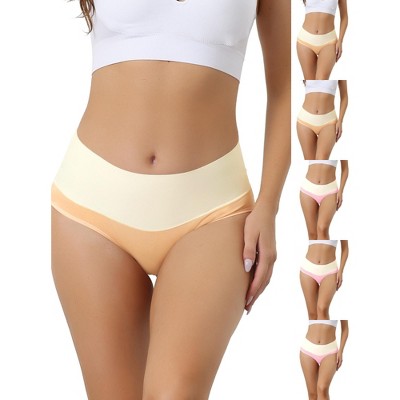 INSPIRE CHIC Women's High Waist Cotton Comfortable Stretch Soft Tummy Control Briefs 6 Packs
