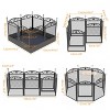 8 Panels Heavy Duty Metal Dog Playpen Pen Pet Whelping Playpen Cage with Waterproof Fertility Mat for Indoor Outdoor Garden Puppy Play Exercise - 4 of 4