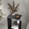 Vynxaria 25" High 3-Tier Open Shelf Side Table - Modern White Design - 3 of 4