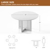 46 inch Round Black Rattan Dining Table for 4-6 People Suitable for Dining Room and Living Room - 4 of 4