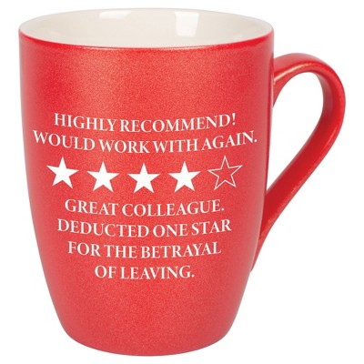 Elanze Designs 10 Ounce Ceramic Decorative Laser Engraved Giftable Novelty Tea Coffee Cup Mug Crimson Red Great Colleague Four Out Of Five Stars