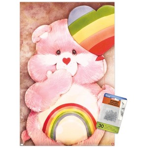 Trends International Care Bears - Cheer Bear Rainbow Balloon Unframed Wall Poster Prints - 1 of 4