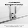 VYNXARIA 56-60 inches W *76 inches H Frameless Double Sliding Soft-Close Shower Door in Chrome, 3/8 inches (10mm) Thick SGCC Tempered Glass Door - 4 of 4