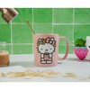 Silver Buffalo Sanrio Hello Kitty Flower Badge Wax Resist Ceramic Pottery Mug | Holds 18 Ounces - 3 of 4
