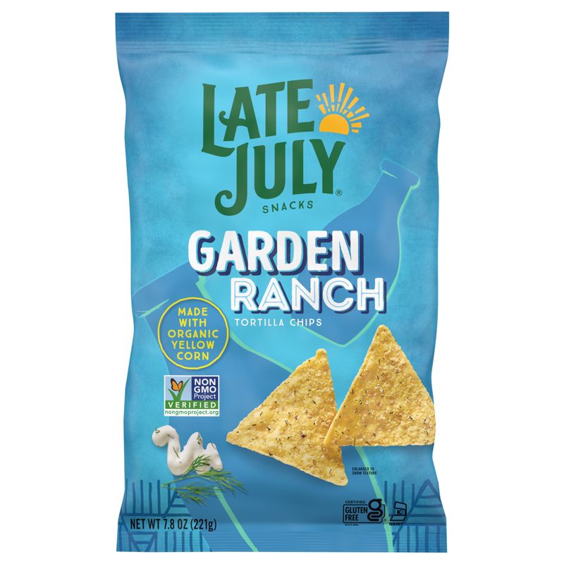 Late July Snacks Garden Ranch Tortilla Chips - Case of 12/7.8 oz, 2 of 7