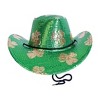 Beistle Sequined St. Patrick's Day Cowboy Hat, One Size Fits Most Green - 4 of 4