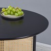 NicBex Round Dining Table 31.5" Solid Wood and Rattan Workmanship Dinette Table for Kitchen, Dining Room - 4 of 4