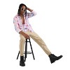 Campus Sutra Men Men's EcoLiva Fuchsia Pink Faded Wildflower Shirt - 3 of 4