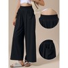 INSPIRE CHIC Women's Wide Leg High Elastic Waist Baggy Palazzo Casual Pants - 2 of 4