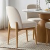 Havana Linen Dining Room Chairs Set of 2, Upholstered Chair with Solid Rubber Legs, Indoor Furniture - Maison Boucle - 2 of 4