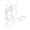 TOAOTBNBO 3 Tier Leaning-Ladder Storage Bookshelves, Open Standing Bookcase and Bookshelf with 1 Drawer Space-saving Shelf for Home Office, Black - 3 of 4