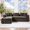 KWPZQEB Sectional Sofa, 93.7" L-shaped Sofa Upholstered Sofa Couch with Wooden Storage Compartment, Chenille Fabric Sofa for Living Rooms, Offices - 2 of 4