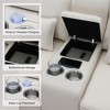 NicBex Modular Sectional Sofa Couch with 2 USB Charging Ports & 2 Cup Holders Upholstered 4 Seater Couch with 4 Pillows for Living Room - 4 of 4
