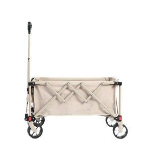 Folding Wagon Cart With All Terrain Wheels, Heavy Duty Garden Carts With Adjustable Handle,Outdoor Utility Wagon For Camping-Cuddlewood - 1 of 4