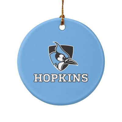 Johns Hopkins University Primary Logo Porcelain Holiday Christmas Tree Ornament