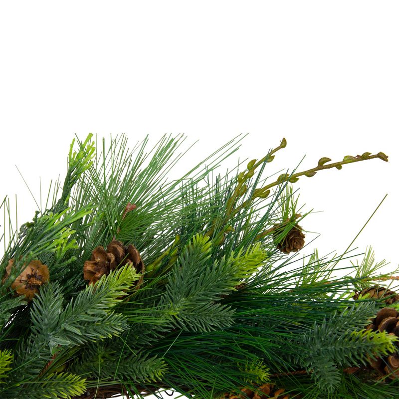 Northlight Real Touch™️ Long Pine Needle and Pinecone Artificial Christmas Wreath - 28" - Unlit, 5 of 8