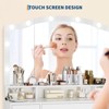 Vanity Desk with Lighted Mirror, 10 Adjustable Settings, 3 Drawers, 2 Cabinets, Power Outlet, Dressing Table Set with Stool - 4 of 4