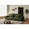 106.3" Large Striped Fabric Compression Sofa ¨C Modern High-Rebound Full Sponge Couch, Comfortable Living Room & Bedroom Furniture, Vacuum-Compressed - 2 of 4