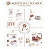 ROBOTIME Dollhouses Wooden Doll House Kids Toy Furniture, Bohemian Style Toddler Doll House Dollhouse for 3 Year Old, Brown, 11.7"*24.7"*26" - 4 of 4