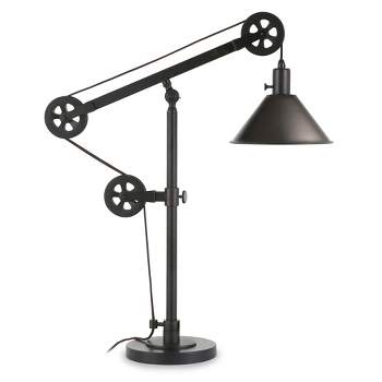 Hampton & Thyme 29" Tall Pulley System Table Lamp with Metal Shade